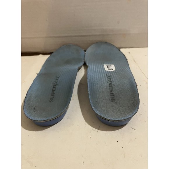 Superfeet Size C Blue Medium Thickness Shoe Arch Insoles - Picture 3 of 7